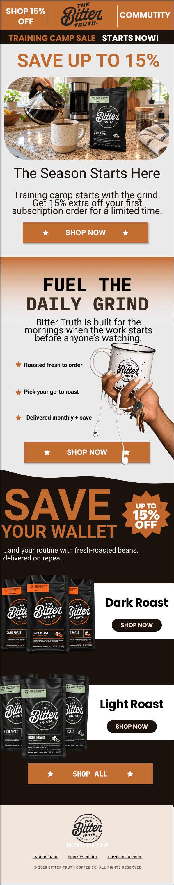 Save Up To 15%. The Season Starts Here.